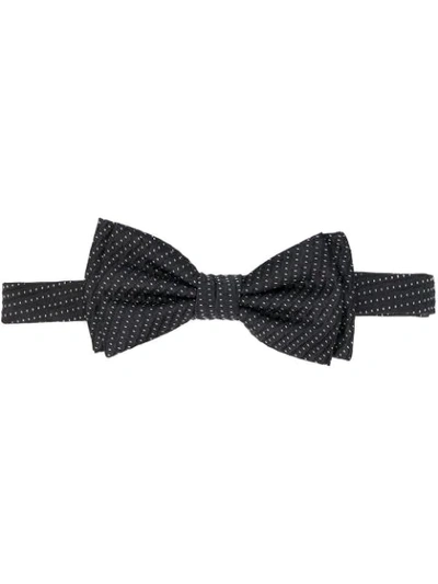 Shop Hugo Boss Embroidered Bow Tie In Black