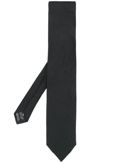 Shop Tom Ford Textured Pointed Tip Tie In Black