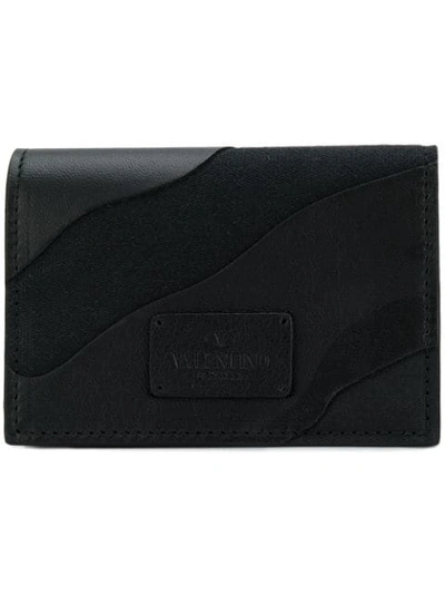 Shop Valentino Garavani Camouflage Wallet - Black