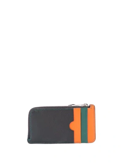 Shop Loewe Striped Cardholder Wallet In Multicolour