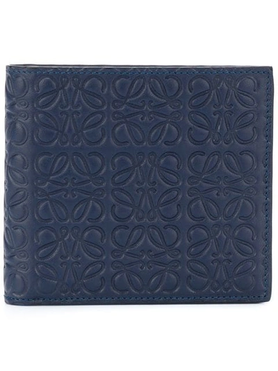 Shop Loewe Bifold Wallet In Blue