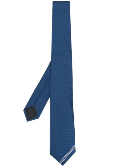 Shop Givenchy Logo Tie In Blue