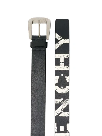 Shop Givenchy Logo Print Belt In Black