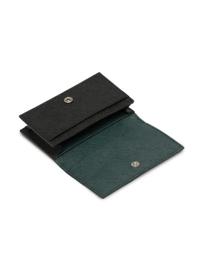 Shop Prada Logo Cardholder In Black