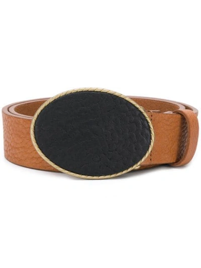 Shop Anderson's Oval Buckle Belt In Brown