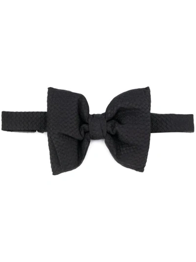 Shop Dsquared2 Textured Bow Tie In Black