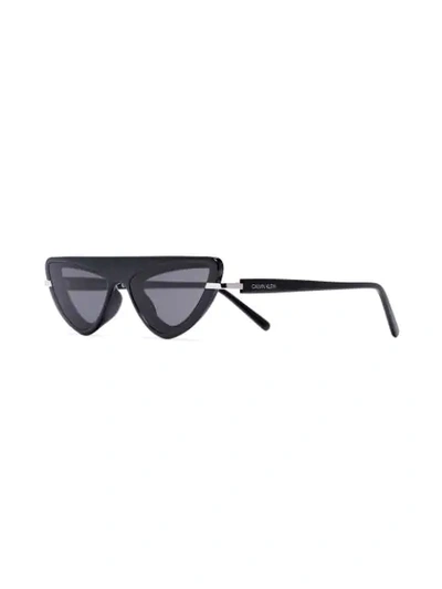 Shop Calvin Klein 205w39nyc Ck1951 Cat-eye Frame Sunglasses In Schwarz