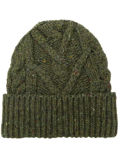 Shop Thom Browne Aran Cable Hat In 350 Green