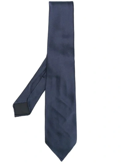 Shop Kiton Classic Woven Tie - Blue