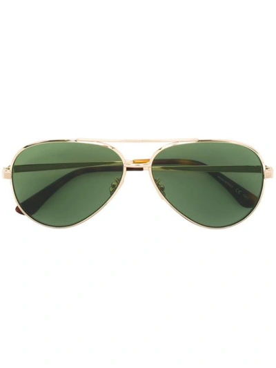 Shop Saint Laurent 'classic 11 Zero' Sunglasses In Metallic