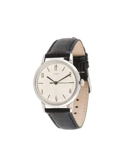 Timex 'marlin Hand-wound' Armbanduhr In Black