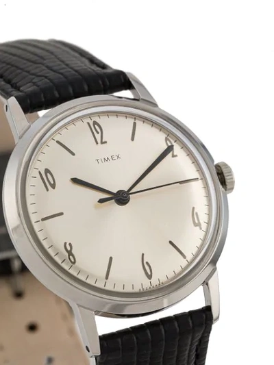 Timex 'marlin Hand-wound' Armbanduhr In Black