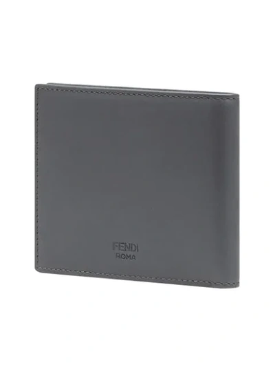 Shop Fendi Bifold Wallet In Grey