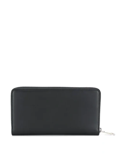 Shop Givenchy Logo Zip-around Wallet In Black