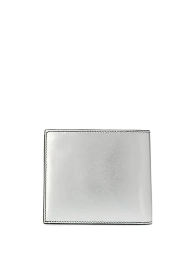 Shop Givenchy Logo Shading Bi-fold Wallet In 040 Silver