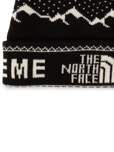 Shop Supreme X The North Face Fold Beanie In Black