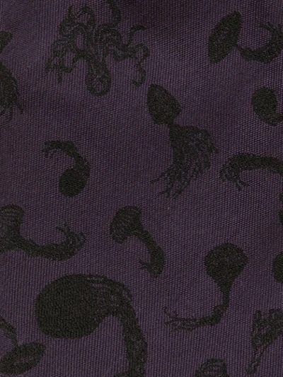Shop Gieves & Hawkes Logo Embroidered Tie In Purple
