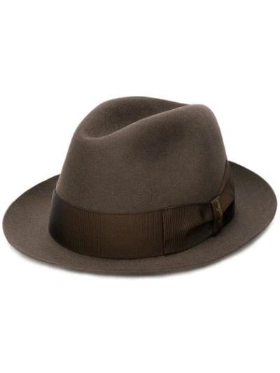 Shop Borsalino Soft Brim Fedora Hat - Brown