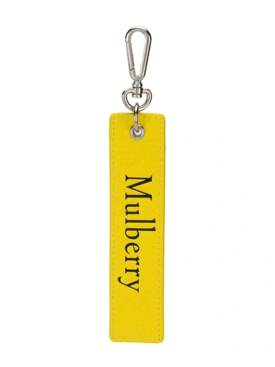 Shop Mulberry Snap Hook Keyring In Yellow