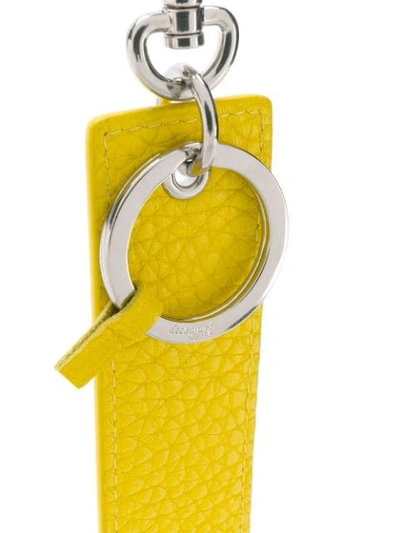 Shop Mulberry Snap Hook Keyring In Yellow