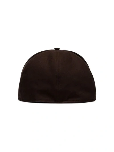 Shop Raf Simons Large Double Cap In Brown