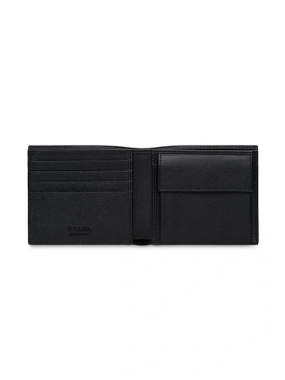 Shop Prada Open Fold Wallet In Black