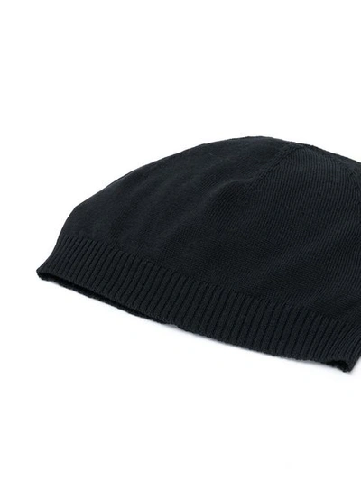 Shop Rick Owens Classic Beanie Hat In Ro19fv09 Black