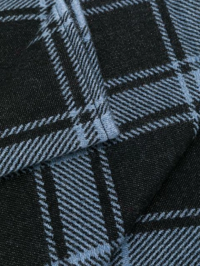 Shop Givenchy Checked Winter Scarf In Blue