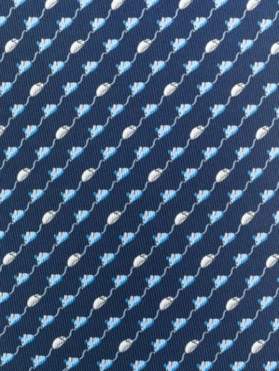 Shop Ferragamo Salvatore  Patterned Tie - Blue