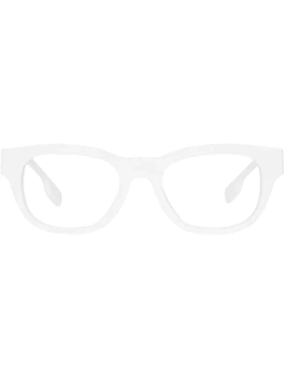 Shop Burberry Square Optical Frames In White