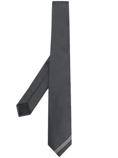 Shop Givenchy Logo Tie In Grey