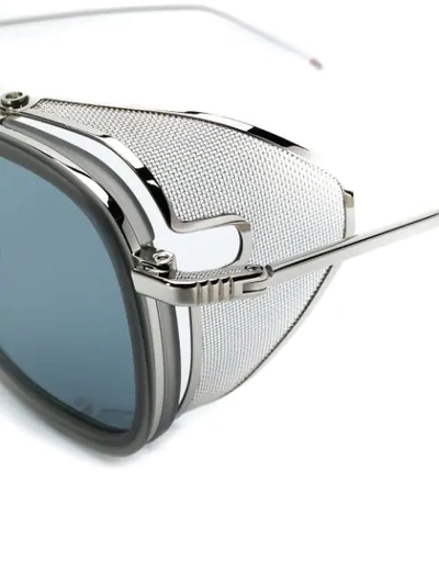 Shop Thom Browne Square Tinted Sunglasses In Grey