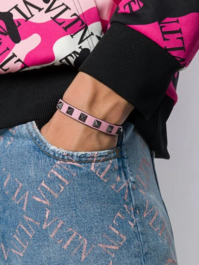 Shop Valentino Garavani Rockstud Bracelet In Pink