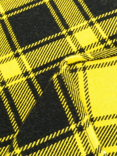 Shop Givenchy Checked Winter Scarf In Yellow