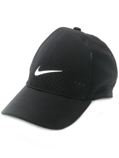 Shop Nike Swoosh Logo Baseball Cap In Black