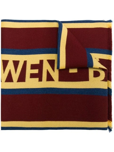 Shop Kent & Curwen Logo Sport Scarf In Red