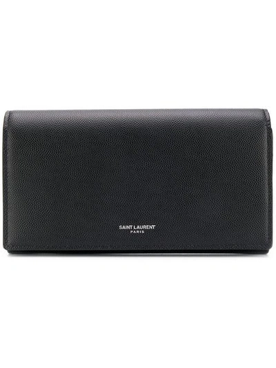 Shop Saint Laurent Large Wallet In Black