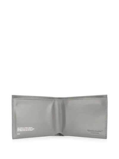 OFF-WHITE LOGO PRINT BI-FOLD WALLET - 灰色