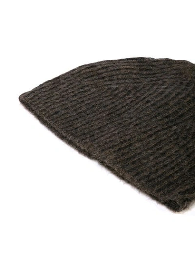 Shop Rick Owens Knitted Beanie Hat In 0904 Black/brown