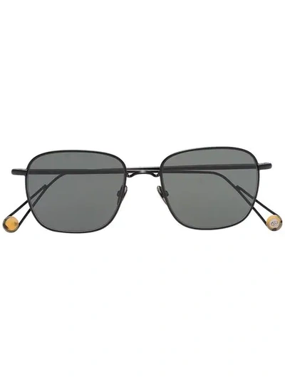 Shop Ahlem 22k Gold Plated Place Blanche Sunglasses In Black