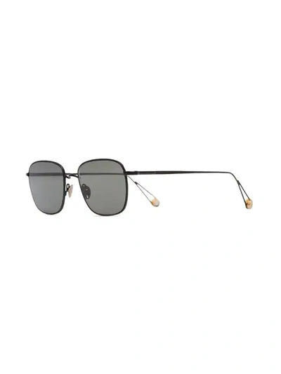 Shop Ahlem 22k Gold Plated Place Blanche Sunglasses In Black