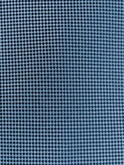 Shop Ermenegildo Zegna Micro Geometric Pattern Tie In Blue