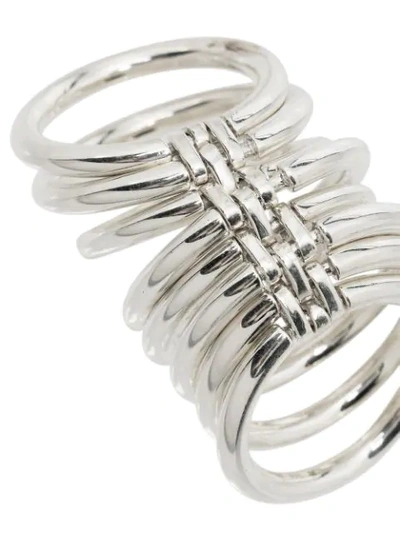 Shop Ambush Stacked Ring In Silver