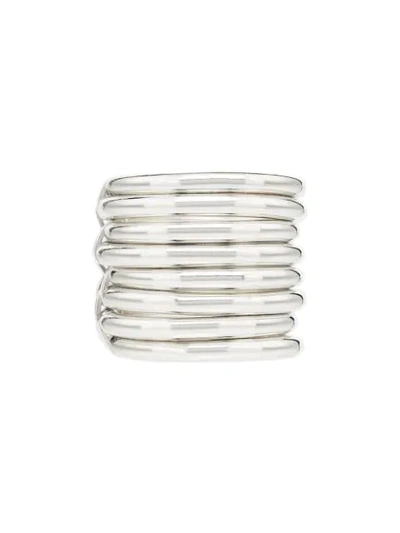 Shop Ambush Stacked Ring In Silver