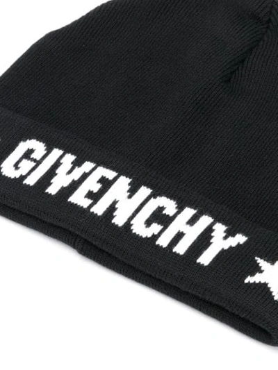 GIVENCHY LOGO BEANIE - 黑色