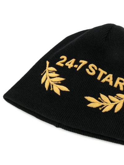 Shop Dsquared2 Embroidered Beanie In Black