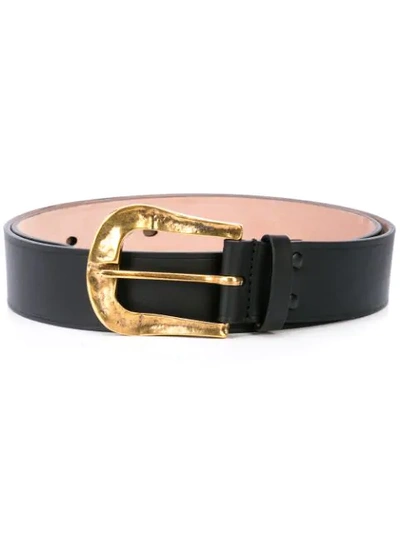 Shop Lanvin Classic Belt In 10 Black