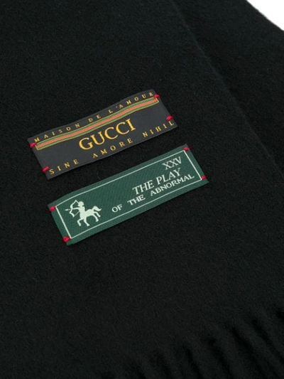 Shop Gucci Schal Mit Fransen In Black