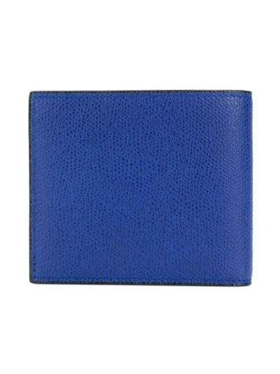 Shop Valextra Classic Bi-fold Wallet - Blue