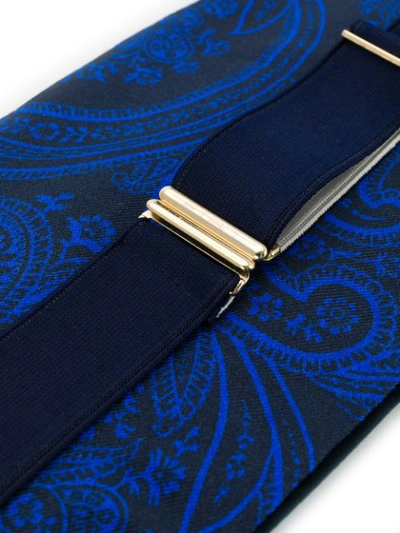 Shop Etro Silk Cummerbund Belt In Blue